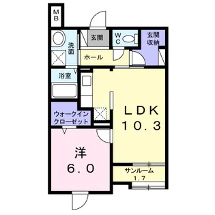 グランソレイユ【1階】の間取り