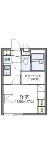レオパレスピエールB【2階】の間取り