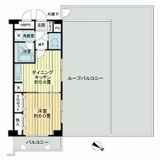 桜木町堂ノ下マンション【0601号室】の間取り