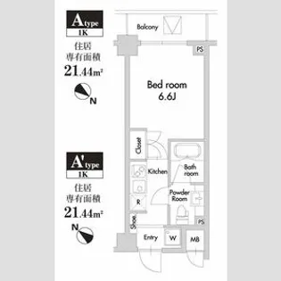 プライムアーバン田園調布南【4階】の間取り