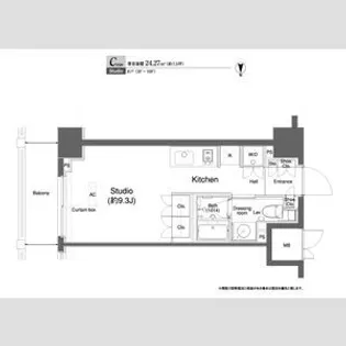 プラウドフラット横浜【3階】の間取り