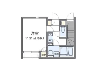 クレイノOTANI Ⅳ【107号室】の間取り