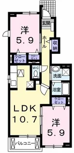 ガーデンヒルズⅡ【1階】の間取り