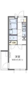 クレイノゆうり【203号室】の間取り