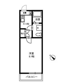 カーサ・アズーロ【3階】の間取り