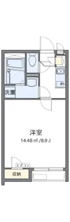 クレイノさんふらわー入谷【1階】の間取り