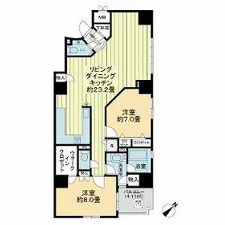 グランドステージ海岸通り【3階】の間取り