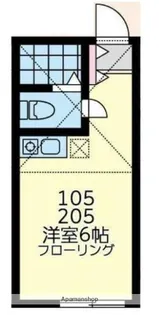 ルシェリア川崎【2階】の間取り