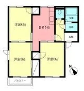 ベルデュールB【2階】の間取り