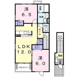 レジデンス依知【2階】の間取り