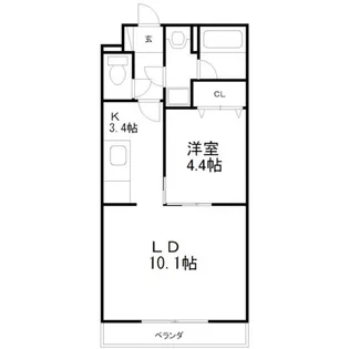 エスメラルダ【0302号室】の間取り