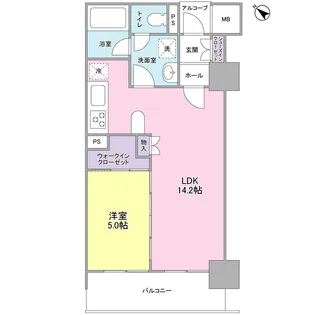 LASANTE五反田【5階】の間取り