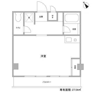江田パークサイドマンション【4階】の間取り