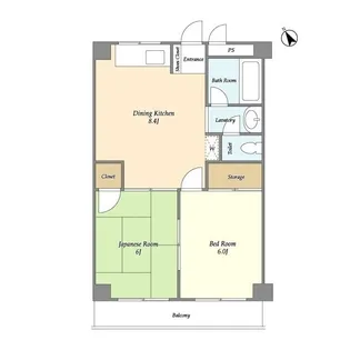 ブリリアントさちが丘【2階】の間取り