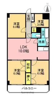ベネフィット本厚木【3階】の間取り