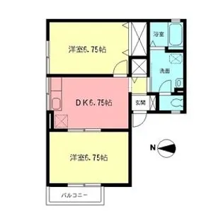 マーチ 梶塚【101号室】の間取り