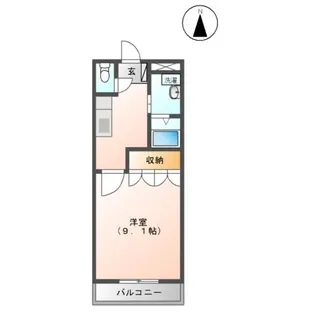 パラシオン平塚【00507号室】の間取り