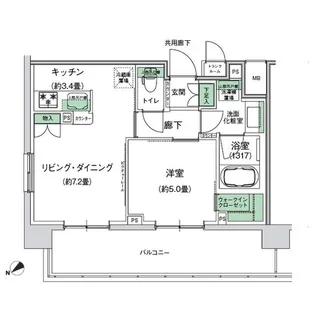 スタイリオ梶が谷【5階】の間取り