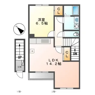ランゲスレーベン 五月台【2階】の間取り