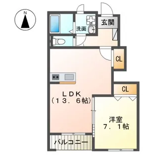 サファイアB【1階】の間取り