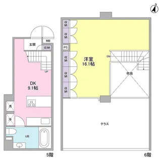 F・BLANC【5階】の間取り