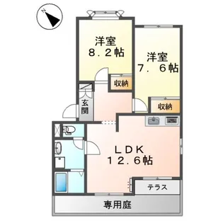 フォートヴィラⅡ【1階】の間取り