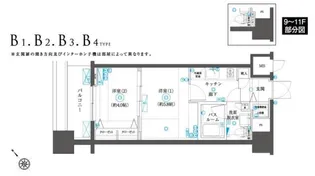 ZOOMヨコハマSQUARE【8階】の間取り