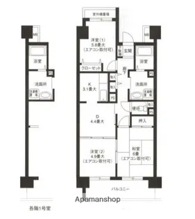ハイランド磯子Ⅰ【7階】の間取り