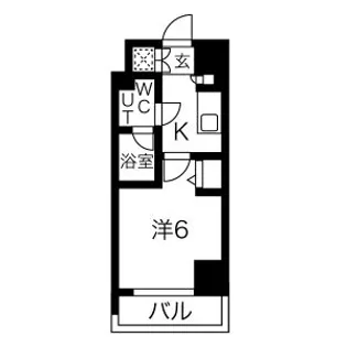 スパシエロッサ横浜吉野町【5階】の間取り