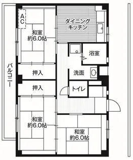 ビレッジハウス善部3号棟【1階】の間取り