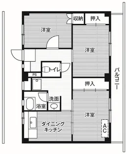 ビレッジハウス公郷2号棟【1階】の間取り