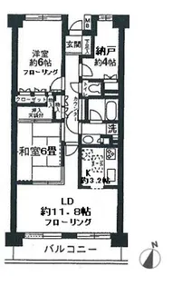 プライムコート磯子屏風ヶ浦【6階】の間取り