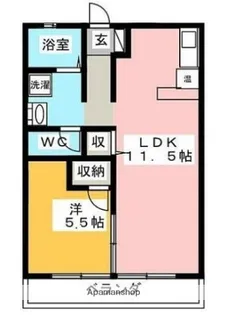 グランディール希望が丘A【1階】の間取り