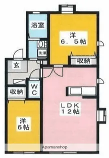 ガーデンヒルA【1階】の間取り