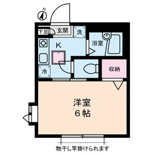 グリーンフラッツ旗の台【1階】の間取り