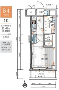 メインステージ元住吉【1階】の間取り