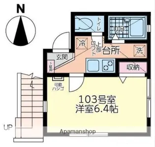 ティーダ元住吉【1階】の間取り