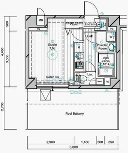 1Kの間取り画像
