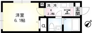 カーサブランカ杉田【1階】の間取り