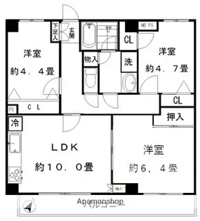 HARU菊名【5階】の間取り