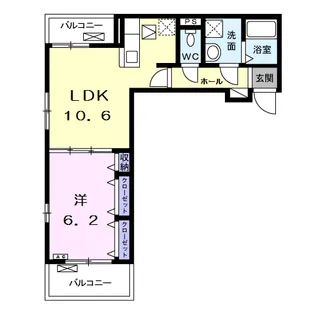 ピエ リヴェール【1階】の間取り