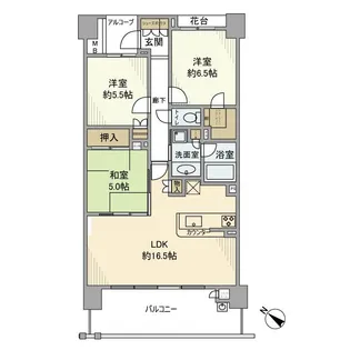 川崎サイトシティⅡ番館【5階】の間取り