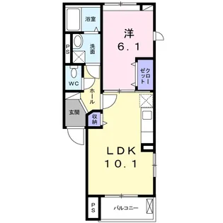 グリシーヌ【1階】の間取り