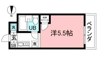 1Rの間取り画像