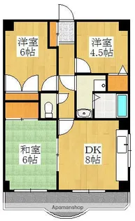 シャンテメゾン井上NO.6【5階】の間取り