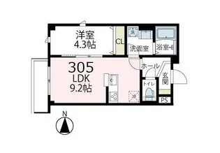 クリンゲル元住吉【305号室号室】の間取り
