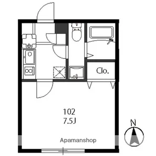 モダンプレイス横浜大口【1階】の間取り