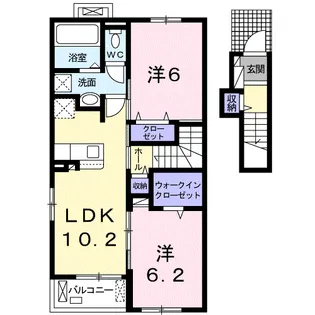 アンランジュⅡ【2階】の間取り