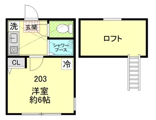 エアプレイス元住吉【2階】の間取り