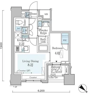 GRAN PASEO横濱関内PREMIUM【5階】の間取り